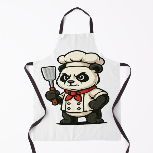Item preview, Angry Panda Chef Cartoon – Cooking Warrior Design designed and sold by PrintaZaur.