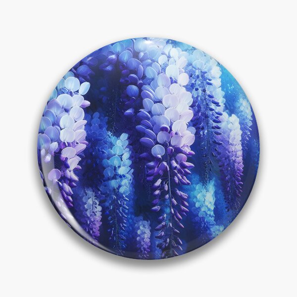 Item preview, Night wisterias bathing in blue and purple colors designed and sold by EmeraldeaArt.