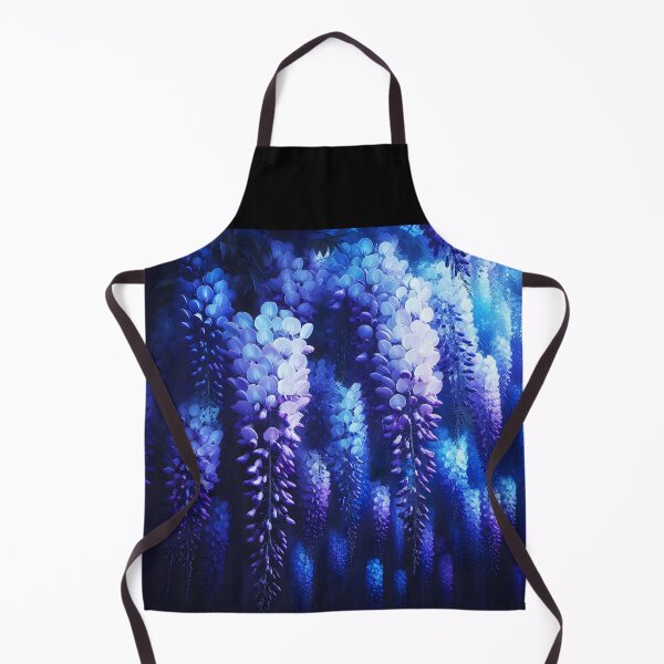 Item preview, Night wisterias bathing in blue and purple colors designed and sold by EmeraldeaArt.