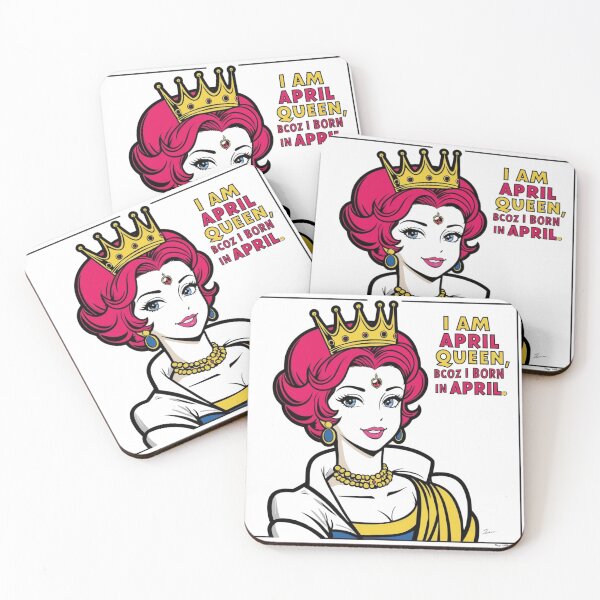 Item preview, "I Am April Queen - Bold Birthday Statement Art" designed and sold by WeirdSketcher.