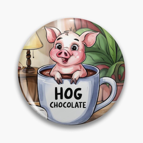 Item preview, Hog chocolate - cute pig art designed and sold by EmeraldeaArt.