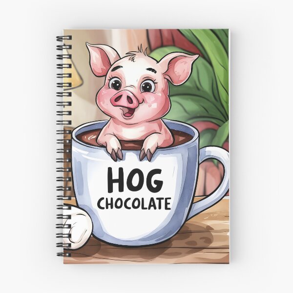 Item preview, Hog chocolate - cute pig art designed and sold by EmeraldeaArt.