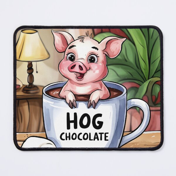 Item preview, Hog chocolate - cute pig art designed and sold by EmeraldeaArt.