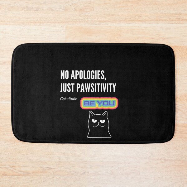 Item preview, LaMaisonOfMY Cat-titude By Cat-titude COLLECTION Quirky Cat Tee No.2 Graphic Black Edition designed and sold by LaMaisonOfMY.
