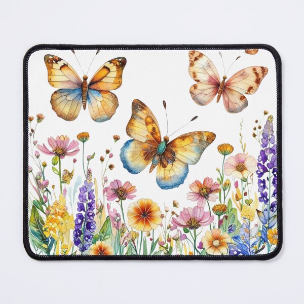 Item preview, "Watercolor Butterfly Clipart – Wildflowers & Charming Illustrations" designed and sold by STmez Design.