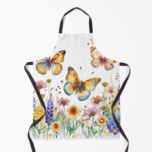Artikelvorschau, „Aquarell-Schmetterlings-Clipart – Wildblumen und bezaubernde Illustrationen“ entworfen und verkauft von STmez Design.