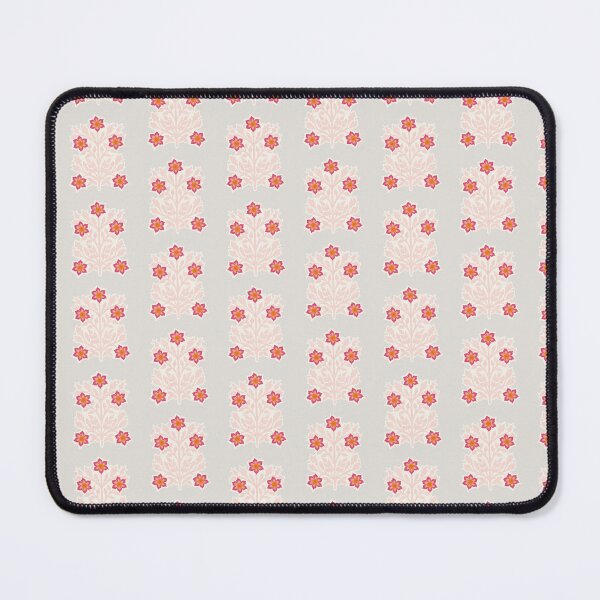 Item preview, Vintage block print floral pattern – Floral retro design pink and grey designed and sold by colorofmagic.