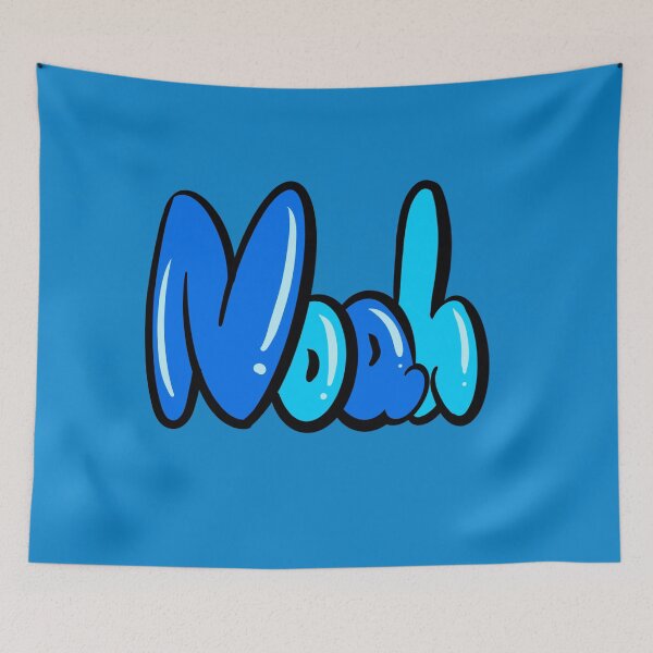 Item preview, Noah name in blue graffiti calligraphy Top 10 best personalized gifts for boys and men named Noah designed and sold by Artonmytee.
