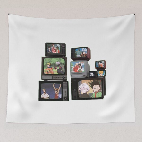 Item preview, Retro Anime TV Collage – Best Iconic Anime on Vintage Screens designed and sold by Zodiacstarprints.