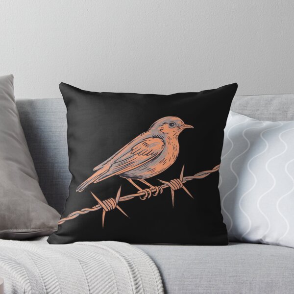 Item preview, A solitary bird perched on a barbed wire fence designed and sold by 123ks.