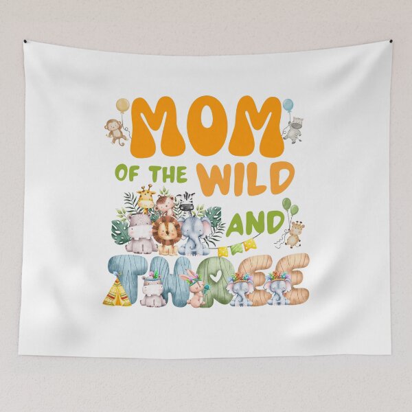 Item preview, Mom Of The Wild And Three Funny Safari Birthday Party designed and sold by thebest-2studio.