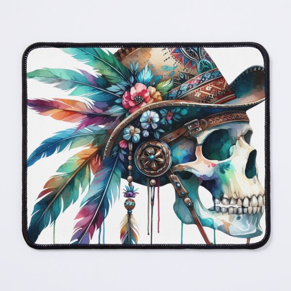 Item preview, Tribal Boho Skull | Feathers & Western Aesthetic | Festival Art designed and sold by TeetasticBtque.