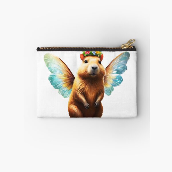 Item preview, Cute Floral Capy Fae - capybara with wings capybara fairy designed and sold by EmeraldeaArt.