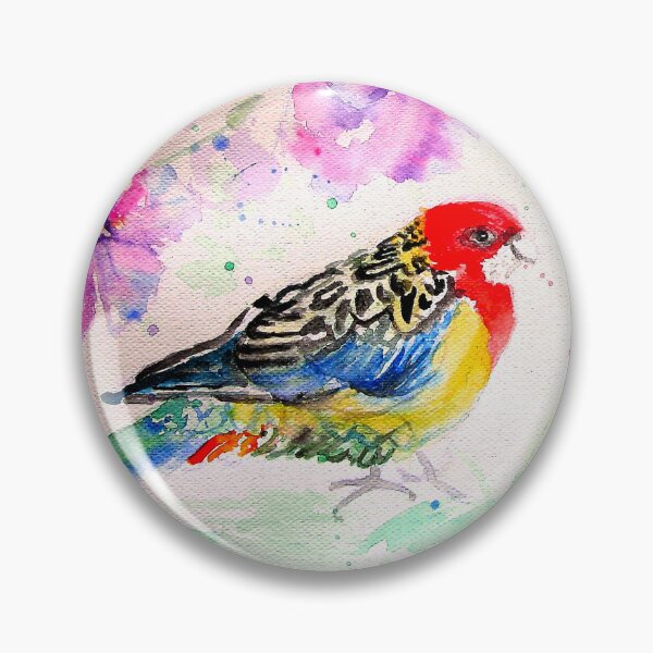 Item preview, Rosella Parrot and BottleBrush Flowers Watercolour Painting designed and sold by Sarah  Rajkotwala.