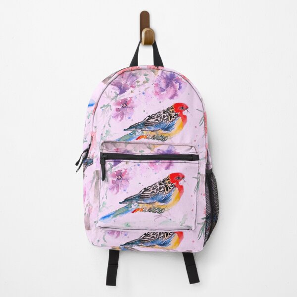 Item preview, Rosella Parrot and BottleBrush Flowers Watercolour Painting designed and sold by Sarah Rajkotwala.