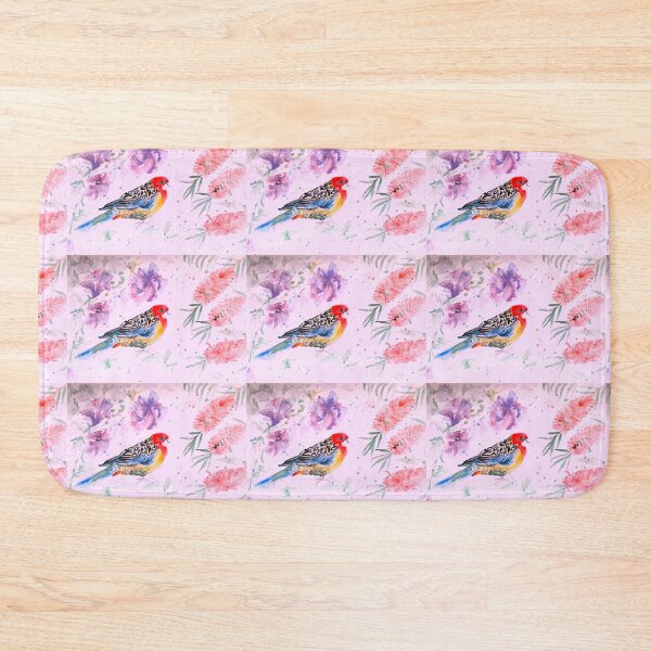 Item preview, Rosella Parrot and BottleBrush Flowers Watercolour Painting designed and sold by Sarah  Rajkotwala.
