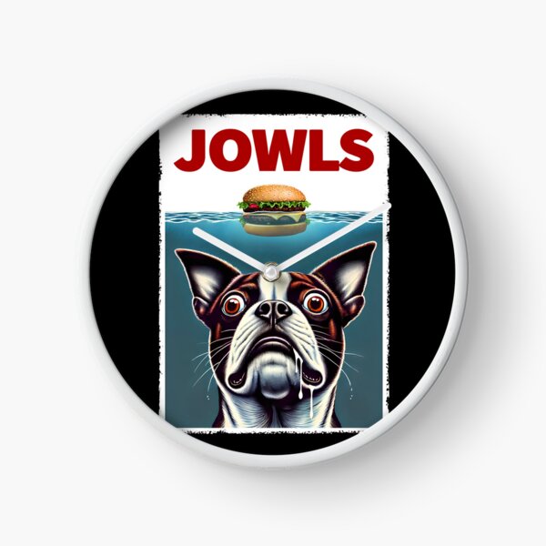 Item preview, Funny Boston Terrier and Hamburger Parody Jowls Dog Lover designed and sold by Kimberley King Art  King Art.