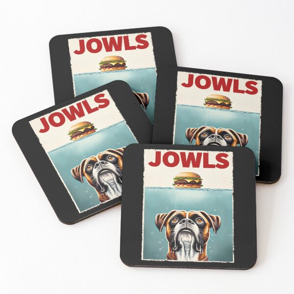 Item preview, Funny Boxer Dog and Hamburger Parody Jowls designed and sold by Kimberley King Art  King Art.
