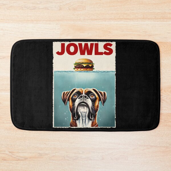 Item preview, Funny Boxer Dog and Hamburger Parody Jowls designed and sold by Kimberley King Art  King Art.