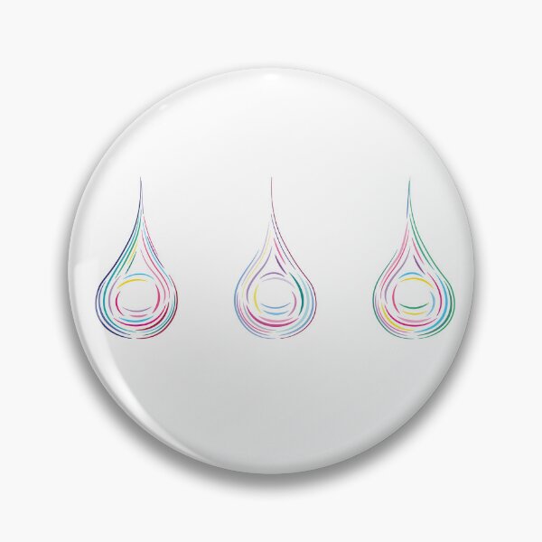 Item preview, Trio of Drops - Winter, Horizontal Alignment, Light Background designed and sold by Onyx Swan Art.