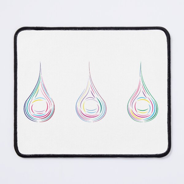 Item preview, Trio of Drops - Winter, Horizontal Alignment, Light Background designed and sold by Onyx Swan Art.