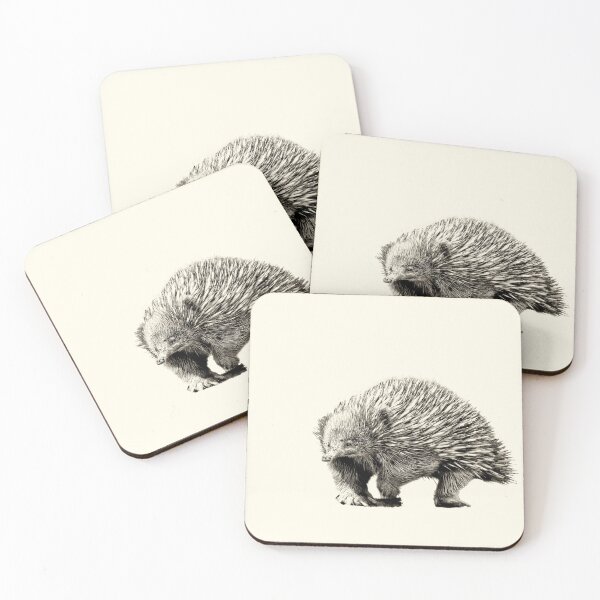 Item preview, Echidna Illustration – Vintage Ink Sketch Style designed and sold by MRageebArt.