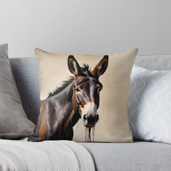 Item preview, Farmhouse Cozy Chic: Donkey on Weathered Barn Wood designed and sold by Inktrigue.
