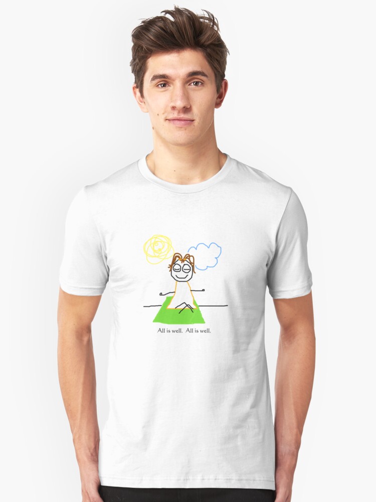 Alternate view of Jenny Quips: "All is Well" Slim Fit T-Shirt