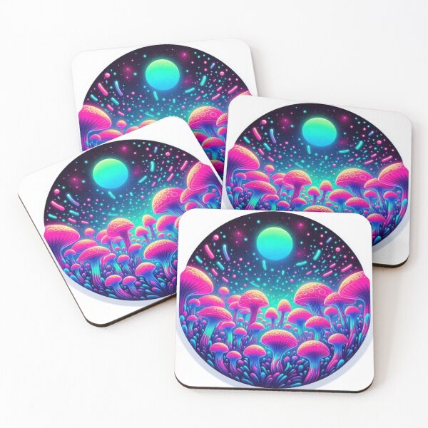 Item preview, Neon wild mushrooms  designed and sold by Abstractchaos0880.