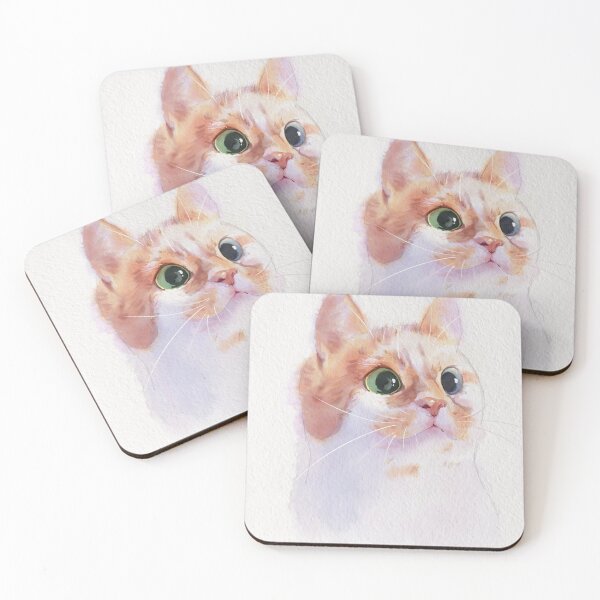 Item preview, Curious Watercolor Cat designed and sold by Butter-Artshop.