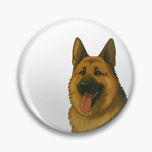 Item preview, Ghibli-style German Shepherd dog designed and sold by Renartdesign.