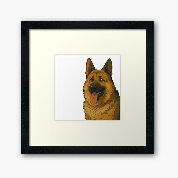 Vista previa del artículo con la obra «Perro pastor alemán estilo ghibli», diseñado y vendido por Renartdesign.