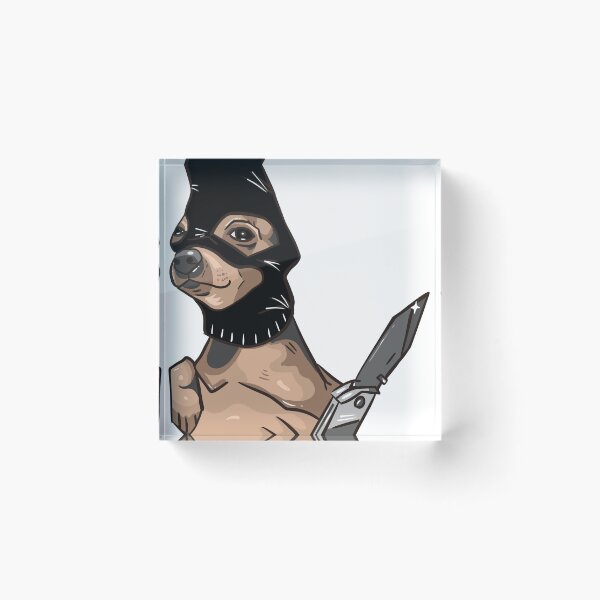 Item preview, dog with knife meme designed and sold by heyimleo.