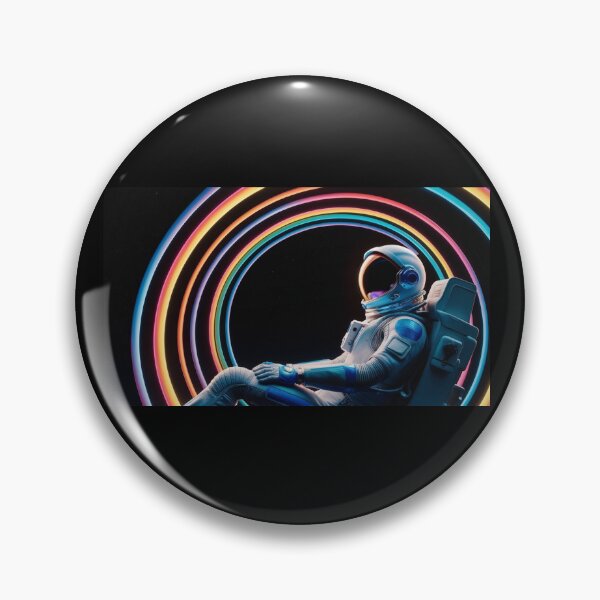 Item preview, Astronaut floating in psychedelic rainbow designed and sold by Abstractchaos0880.