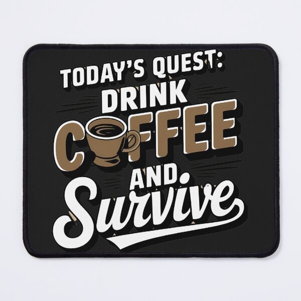 Item preview, Today's Quest Drink Coffee And Survive designed and sold by universe-hold ⭐⭐⭐⭐⭐.