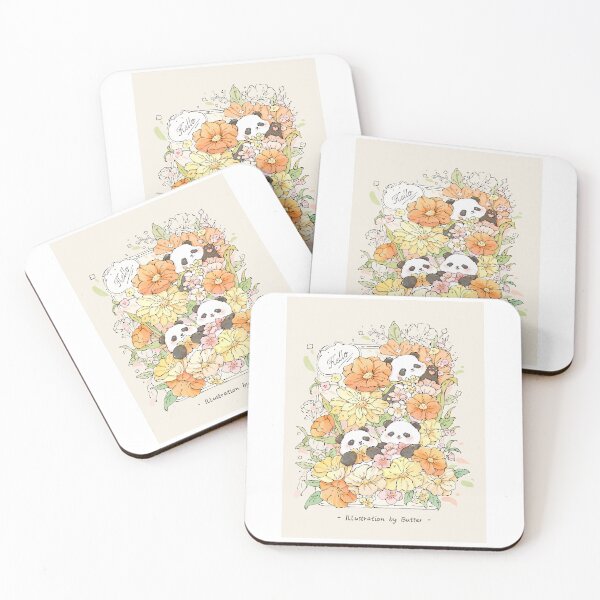 Item preview, Panda Floral Greeting designed and sold by Butter-Artshop.