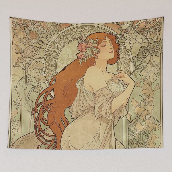 Item preview, Inspired By Alphonse Mucha Dreams Painting in 1897 designed and sold by Tamas Das.