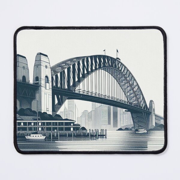 Item preview, Sydney Harbour Bridge, NSW, Australia, Pencil Drawing Style designed and sold by Gaborai.