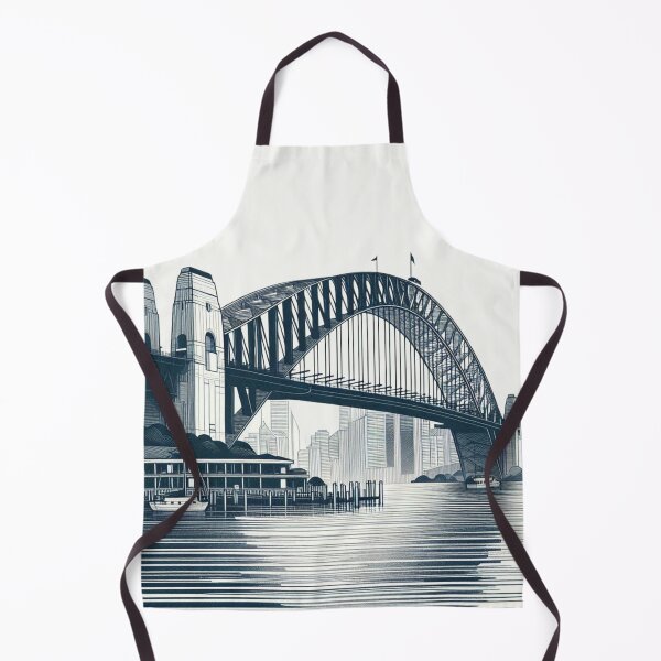 Item preview, Sydney Harbour Bridge, NSW, Australia, Pencil Drawing Style designed and sold by Gaborai.