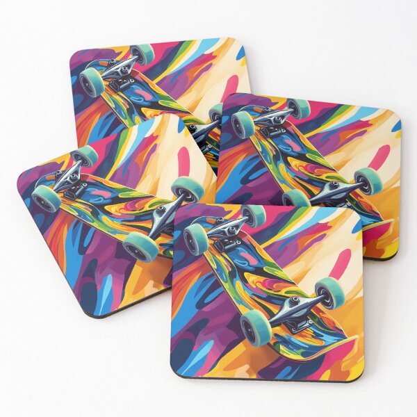 Item preview, Colorful Abstract Skateboard Design – Pop Art Style designed and sold by Moss and Moon Studio.