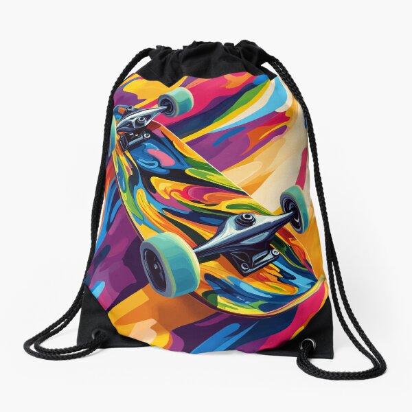 Aperçu de l'œuvre Design de skateboard abstrait et coloré – Style Pop Art créée et vendue par ajurnaya.