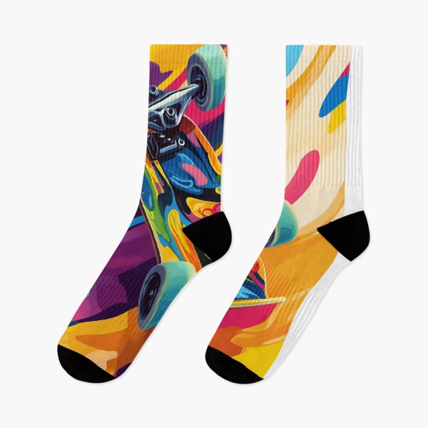 Item preview, Colorful Abstract Skateboard Design – Pop Art Style designed and sold by Moss and Moon Studio.