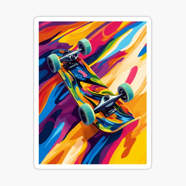 Artikel-Vorschau von Farbenfrohes abstraktes Skateboard-Design – Pop-Art-Stil, designt und verkauft von ajurnaya.