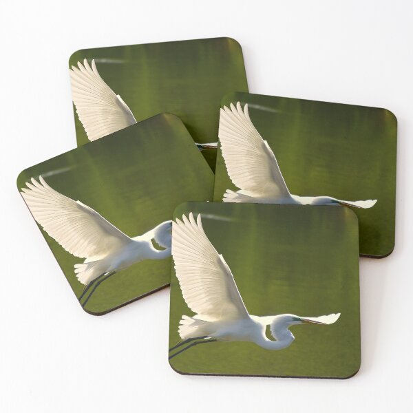 Item preview, Flying Great White Egret   designed and sold by MercerImages.