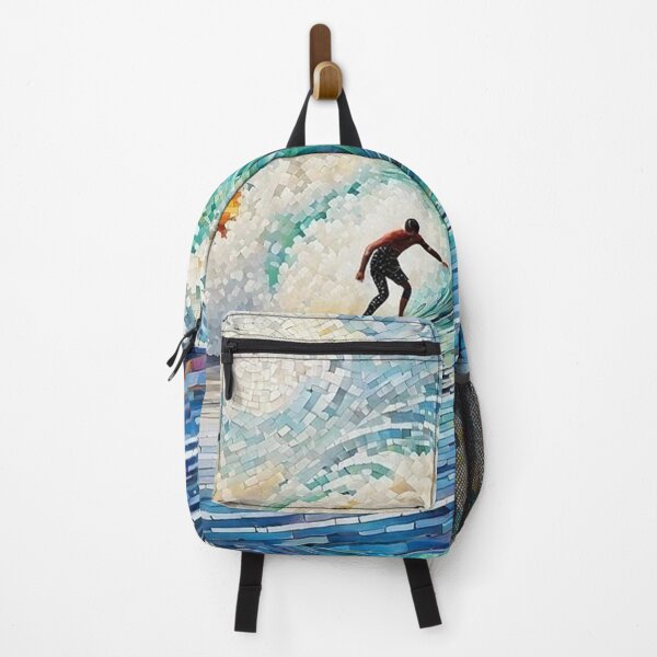 Item preview, Surfer at Pipeline in abstract mosaic art design designed and sold by JackFreestone.