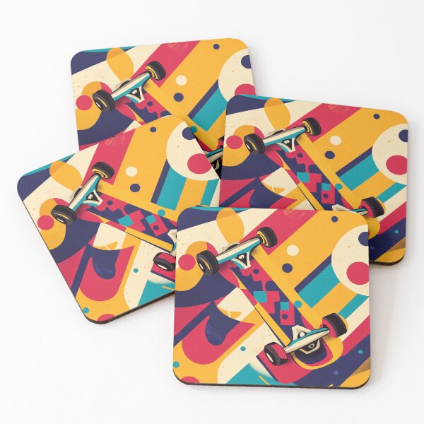 Item preview, Colorful Abstract Skateboard Design – Pop Art Style designed and sold by Moss and Moon Studio.