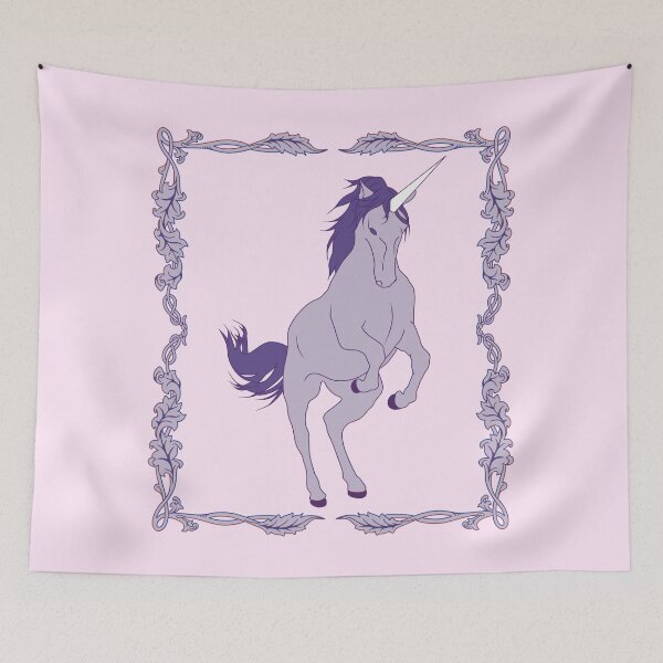 Item preview, Purple Castlecore Medieval Unicorn Fantasy designed and sold by Skull Fern.