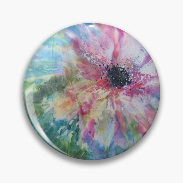 Item preview, Inky pink flower designed and sold by Gill Barrett Art.