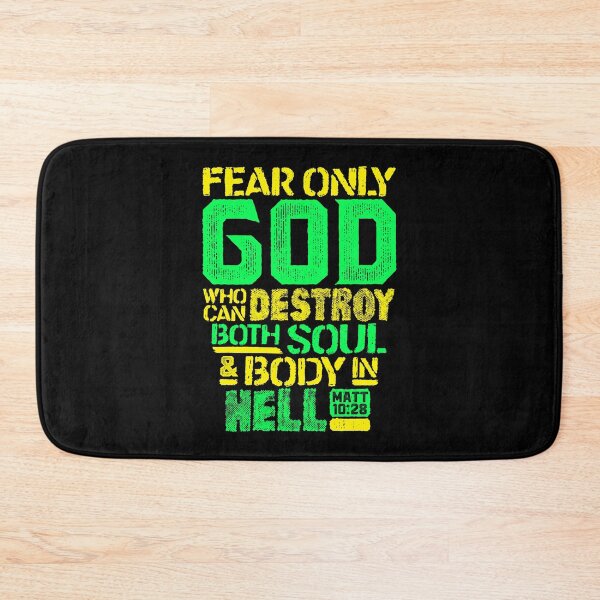 Item preview, Matthew 10:28 Fear Only God Who Can Destroy Both Soul And Body In Hell designed and sold by plushism.