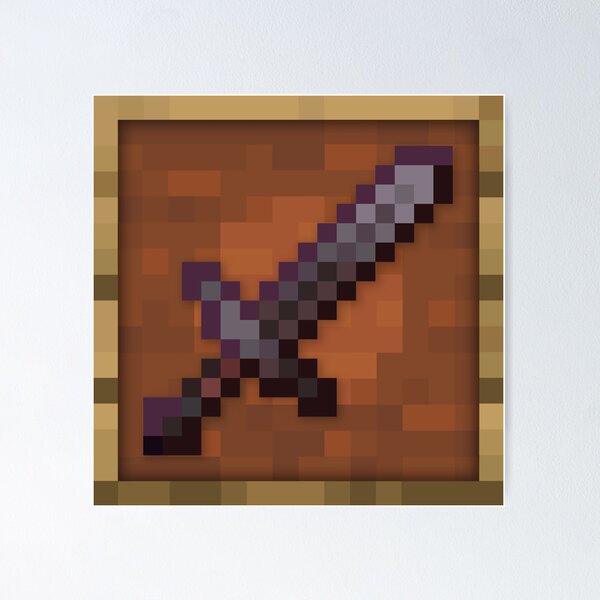 Item preview, Netherite Sword Item Frame Minecraft designed and sold by Kubala Designs.
